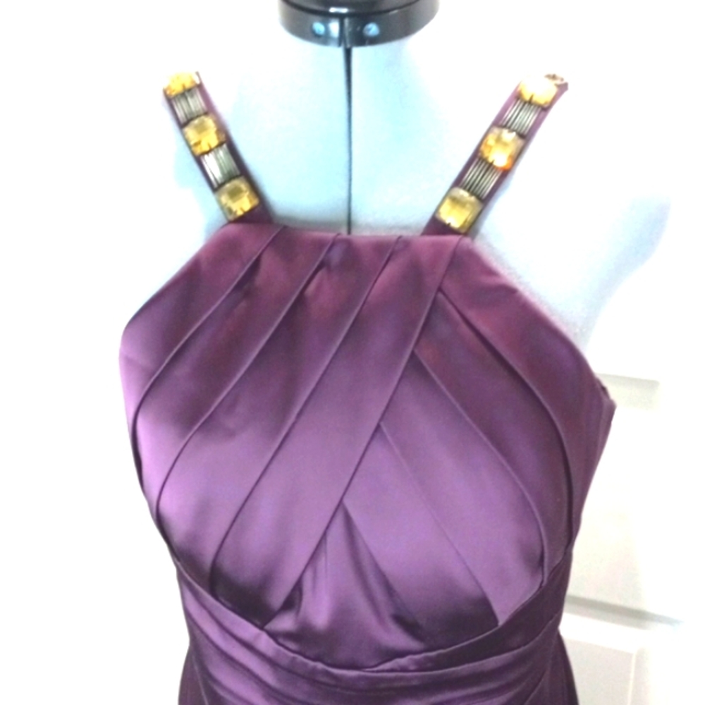 Calvin Klein Sz 8, Jeweled, Pleated Front Cocktail Dress